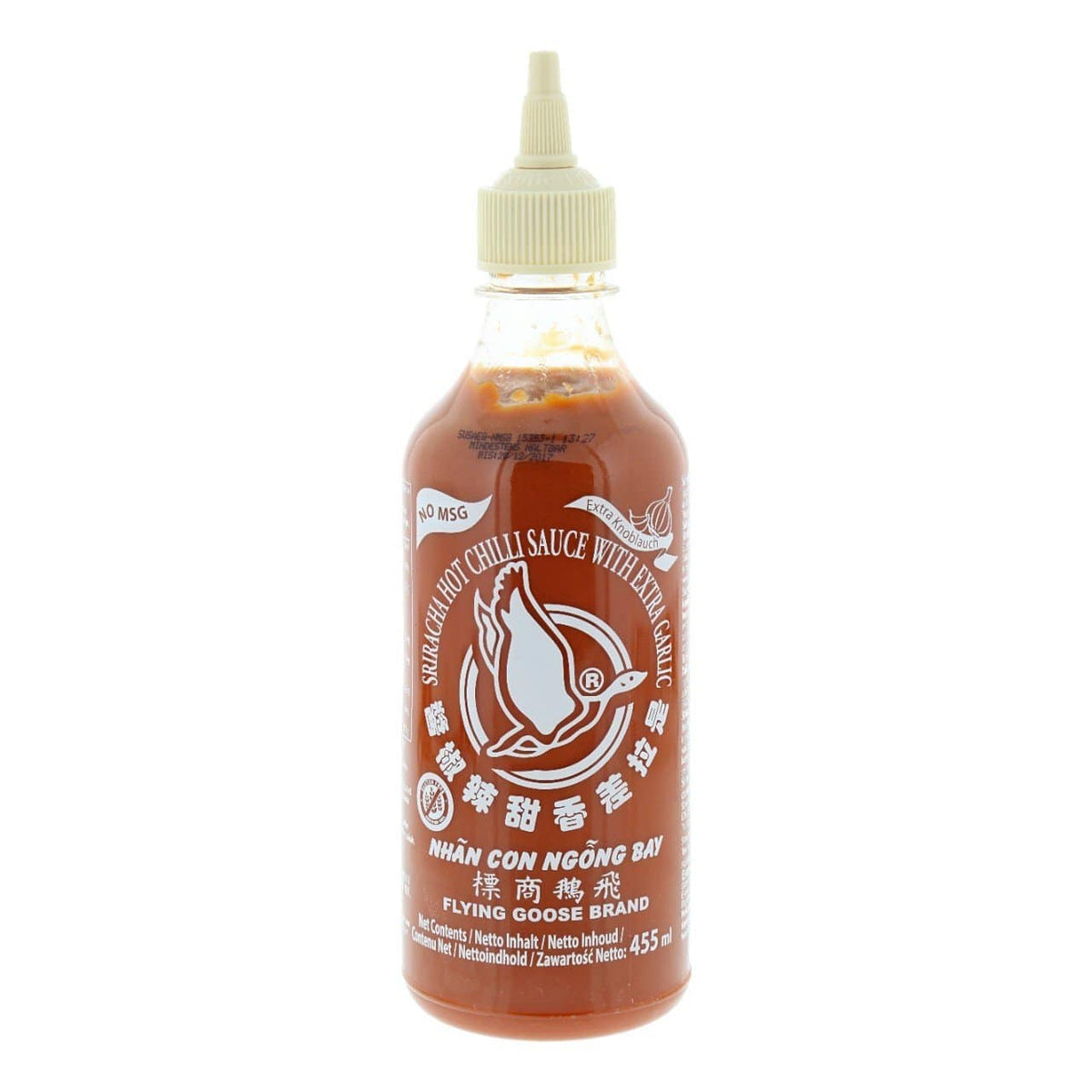 Flying Goose Chili Sauce Siracha Hot - Extra Garlic Flavor Worldwide ...